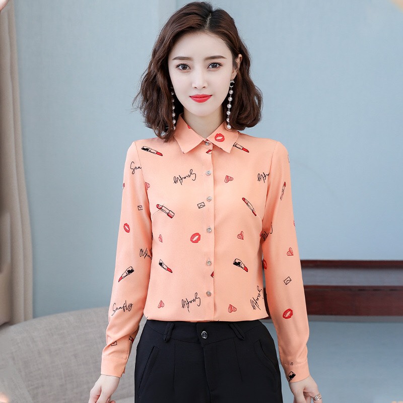 Áo sơ mi nữ in hình học thời trang PONIVA vải kate lụa cực mát