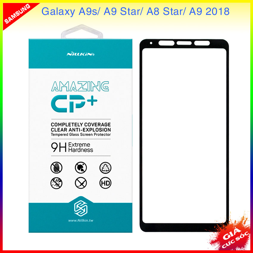 Miếng kính cường lực cho Samsung Galaxy A9s, A9 Star, A8 Star, A9 2018 hiệu Nillkin Full màn hình
