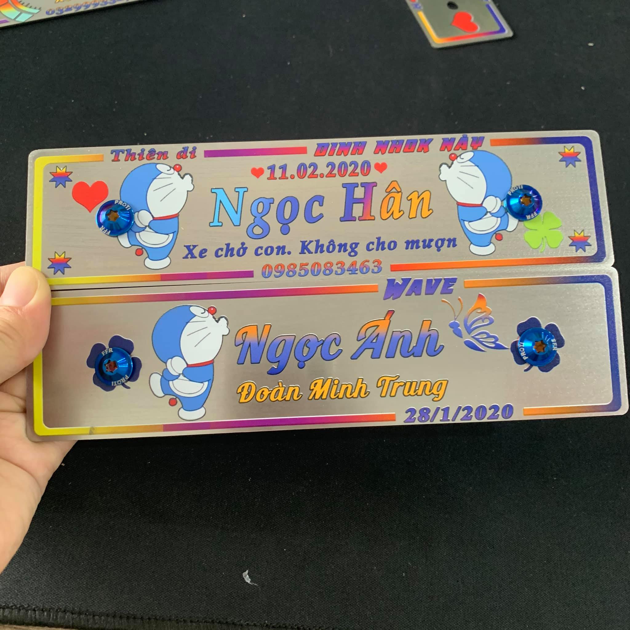 Bảng tên xe đạp điện theo yêu cầu - Xem trước demo