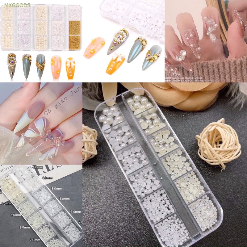Ngọc nửa mix đủ size trang trí móng siêu xinh