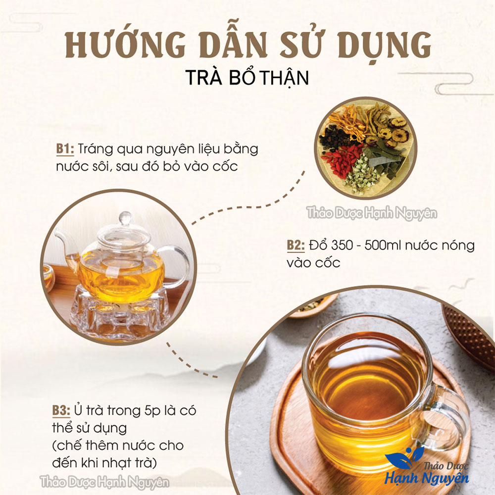 Trà bổ thận (1 Gói mix sẵn bồi bổ sức khỏe tăng cường thể lực) - Thảo Dược Hạnh Nguyên