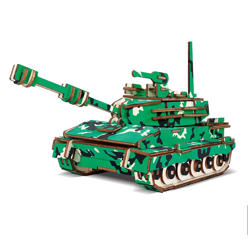 [HCM]Đồ chơi lắp ráp 3D gỗ mô hình xe tank - cắt laser