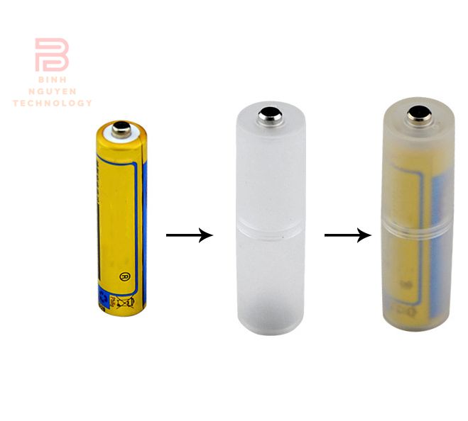 Hộp Chuyển Đổi Pin AAA Sang AA ( Pin Đũa Sang Pin Tiểu )