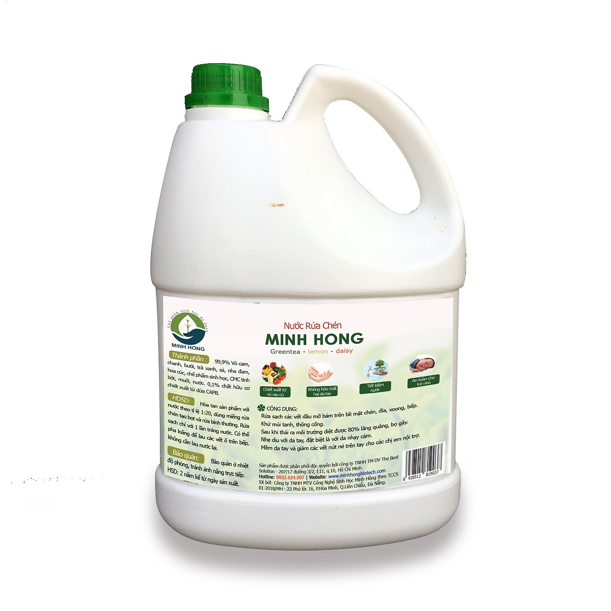 Nước rửa chén bát sinh học Minh Hồng 1,7 lít