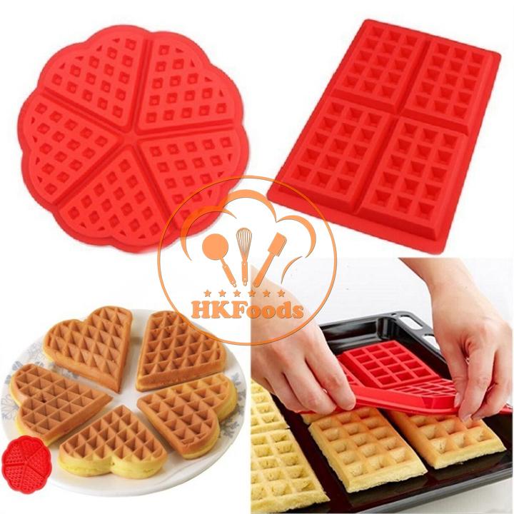 Khuôn silicon nướng bánh quế hình tim