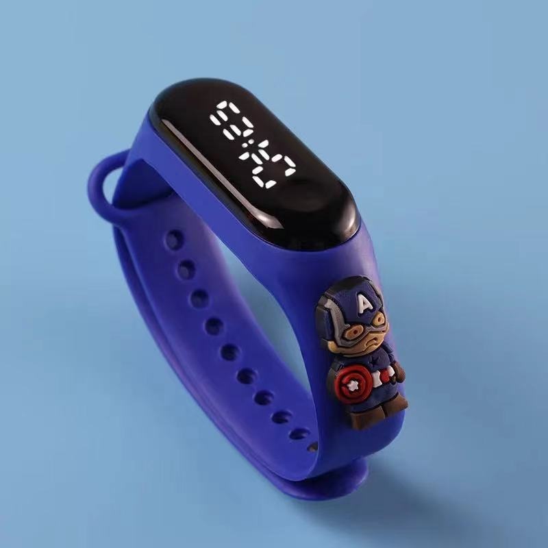 LED Electronic Childrens Watch Cute Fashion Superheroes