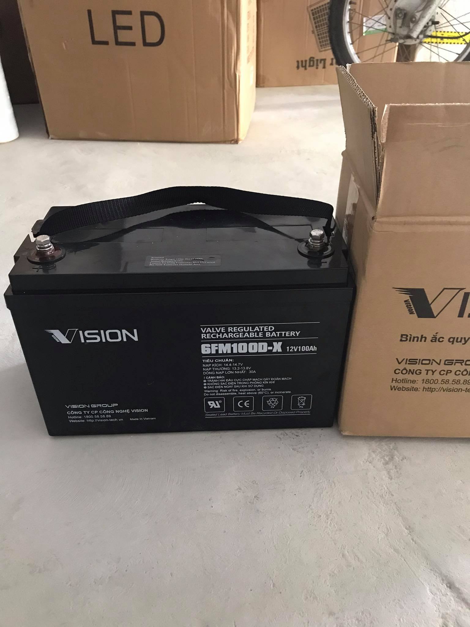 ẮC QUY XẢ SÂU VISION 12V-100D-X (12V-100AH)