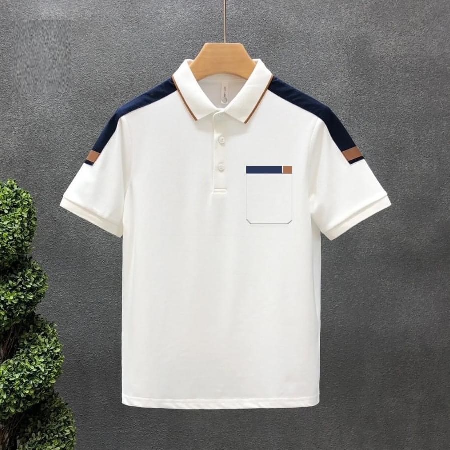 Áo thun nam tay ngắn có cổ cao cấp kiểu POLO màu trắng thiết kế đơn giản dễ phối đồ, vải thun cá sấu co giãn form dáng trẻ trung nam tính thời trang Menshopps P20