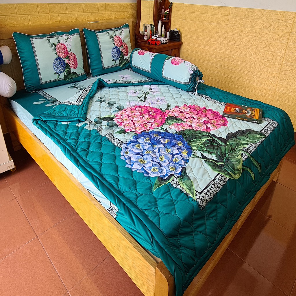 [HCM]BỘ DRAP THUN Ý 5D 4 MÓN 1M6X2M & 1M8X2M TY29