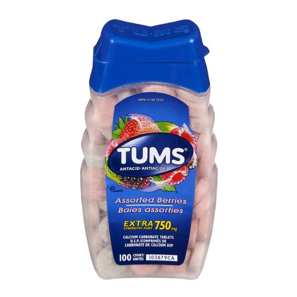 Viên Ngậm Hỗ Trợ Giảm Đau Da Dày Tums Antacid Extra Strength 100 viên của Canada
