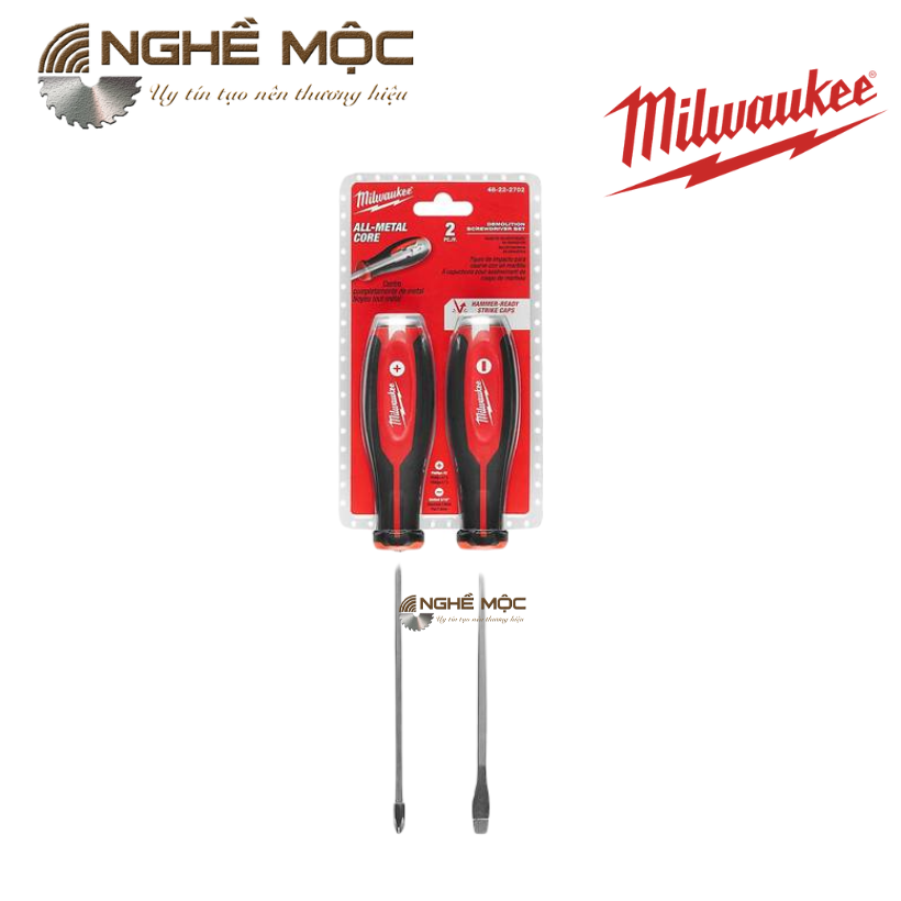 Milwaukee 48-22-2702 Bộ tua vít đóng 2 món