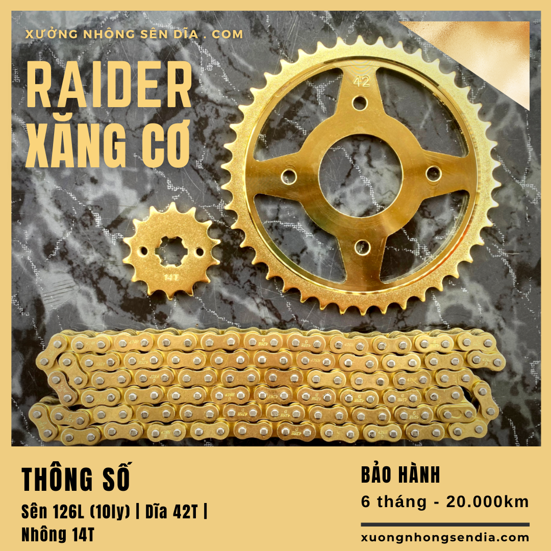 [FreeshipMAX] [HCM]NHÔNG SÊN DĨA RAIDER XĂNG CƠ