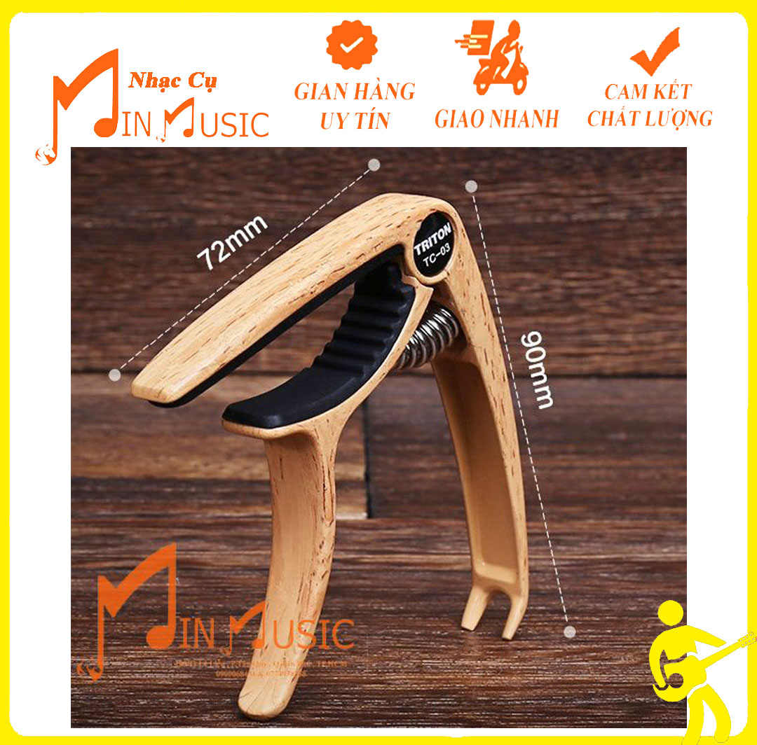 Capo Đàn Guitar Vân Gỗ Cao Cấp Dùng Để Nâng Tone Cho Đàn Guitar