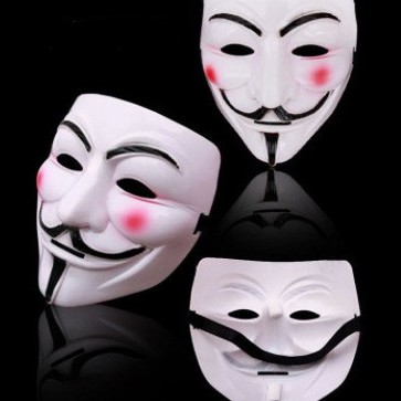 Mặt nạ hacker - Anonymous - Mặt nạ hacker 2020 - MẶT NẠ HÓA TRANG HACKER anonymous màu trắng