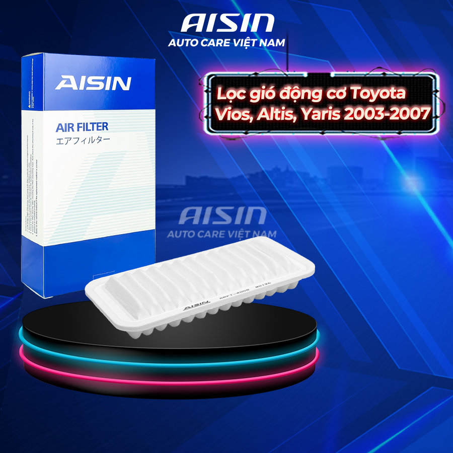 Lọc gió động cơ toyota vios, altis, yaris 2003-2007 mã 17801-21030 aisin arft-4005