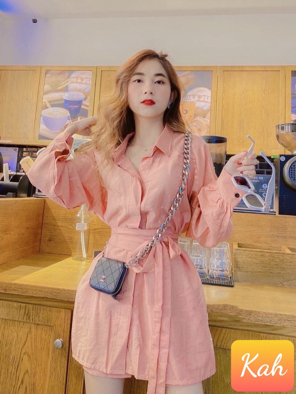 Sét bộ áo sơ mi kèm quần short