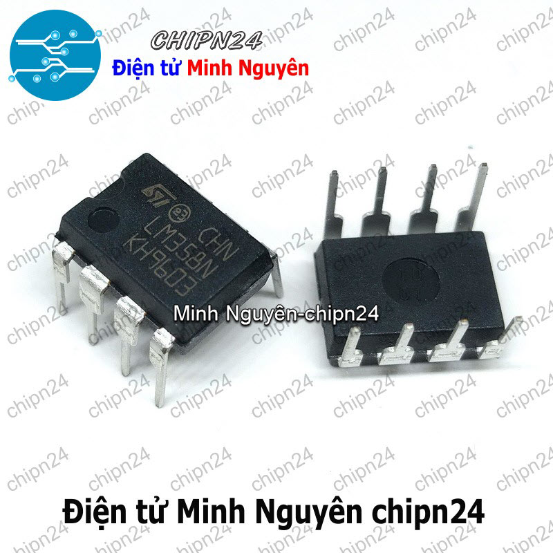 [1 con] (DT) IC LM358 DIP-8 Hàng Tốt ST (LM358N) (IC khuếch đại thuật toán OpAmp) - HH001886