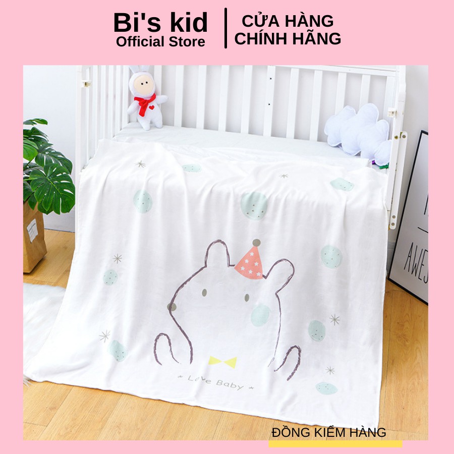 Chăn lụa sợi tre đa năng cho trẻ sơ sinh KT 1m X 1m2