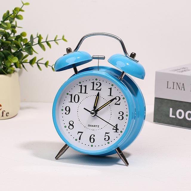 ☁▬☇ 3 inch alarm clock office desk bedroom living room creative home decoration with silent double bell mechanical