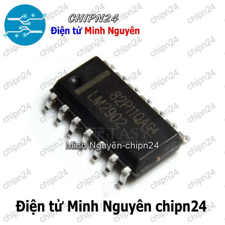 [2 con] (SOP) IC Dán LM2902 SOP-14 (SMD) (LM2902DR 2902) - HH004479