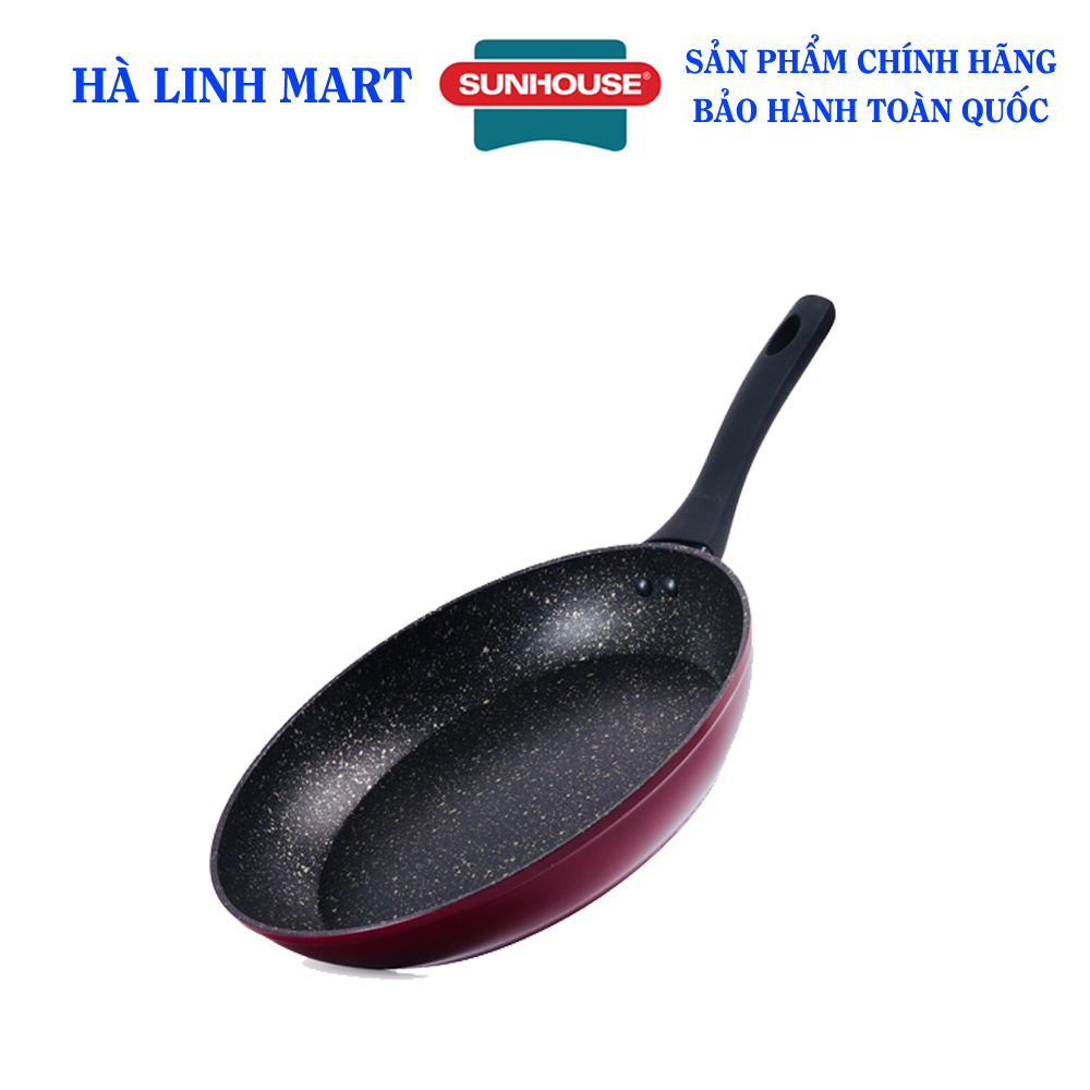 Chảo đá hoa cương đáy từ Sunhouse SFP26B - Chảo bếp từ - Chảo chống dính đáy từ - Chảo chống dính bếp từ