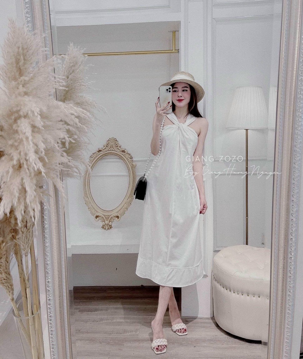 Đầm Maxi Voan 2 Dây Dài Dự Tiệc Hoặc Đi Biển