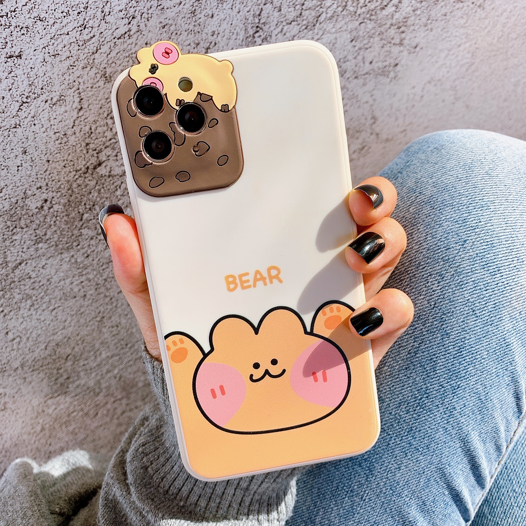 Ốp Lưng Silicon Bảo Vệ CAMERA Rabbit x Bear