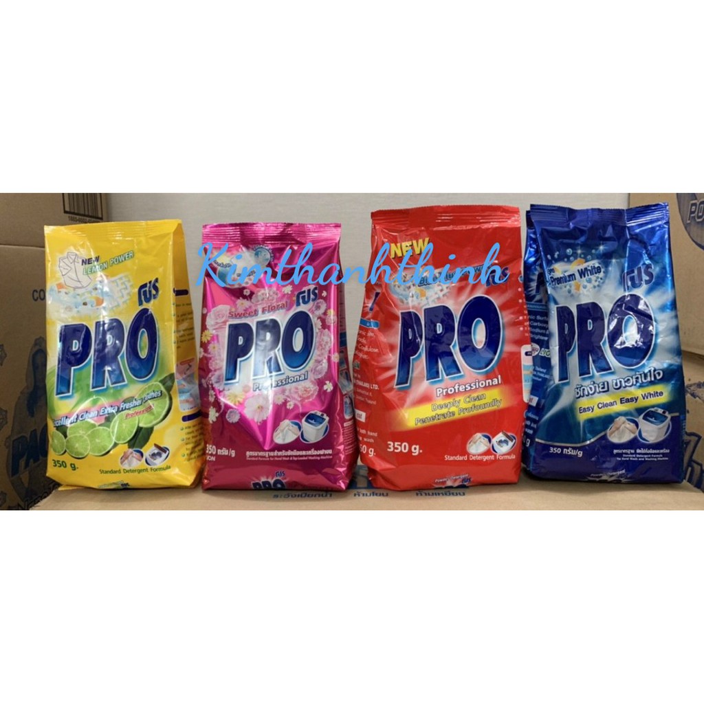 (KTT) Bột giặt PRO 350 gam- hàng Thái-Màu vàng