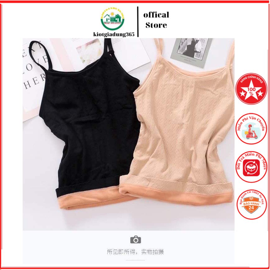 Áo 2 dây giữ nhiệt lót lông siêu ấm