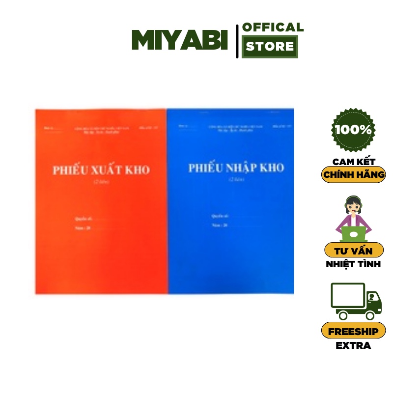 Phiếu xuất kho/nhập kho 2 liên loại dày 100 trang A4