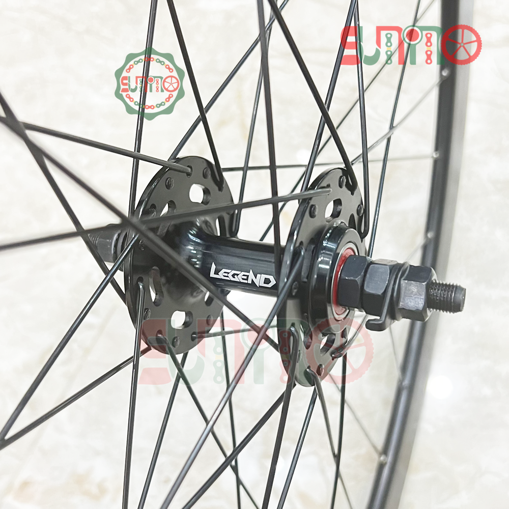 Vành bộ 6cm fixed gear hub LEGEND bạc đạn kèm tem vành