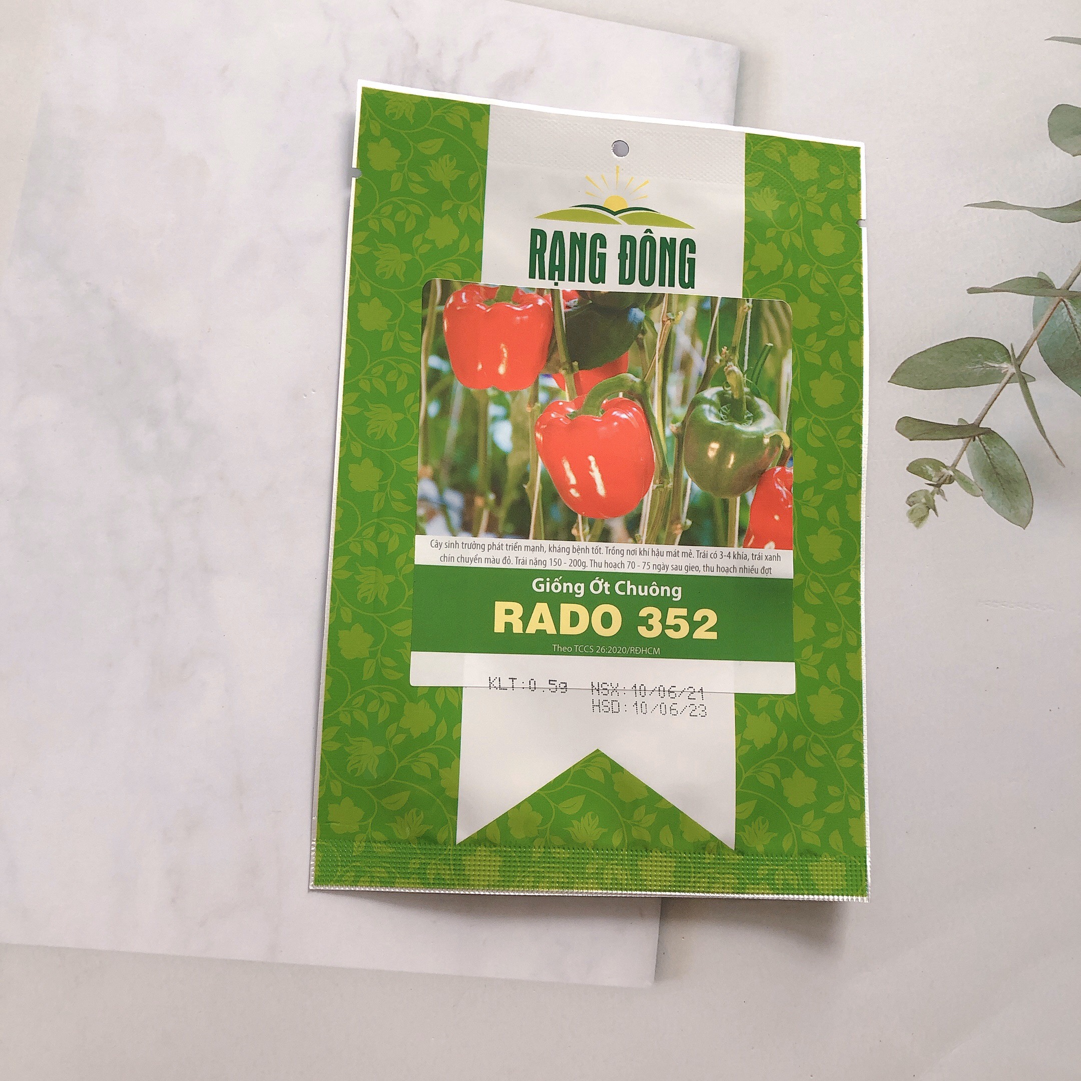 Hạt giống Ớt chuông Rado 352 RD gói 0.5gr