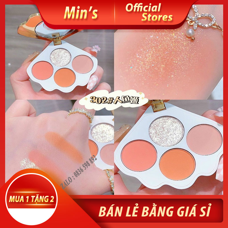 Nhủ mắt kim tuyến vỏ sò maffick seashell 4 ô