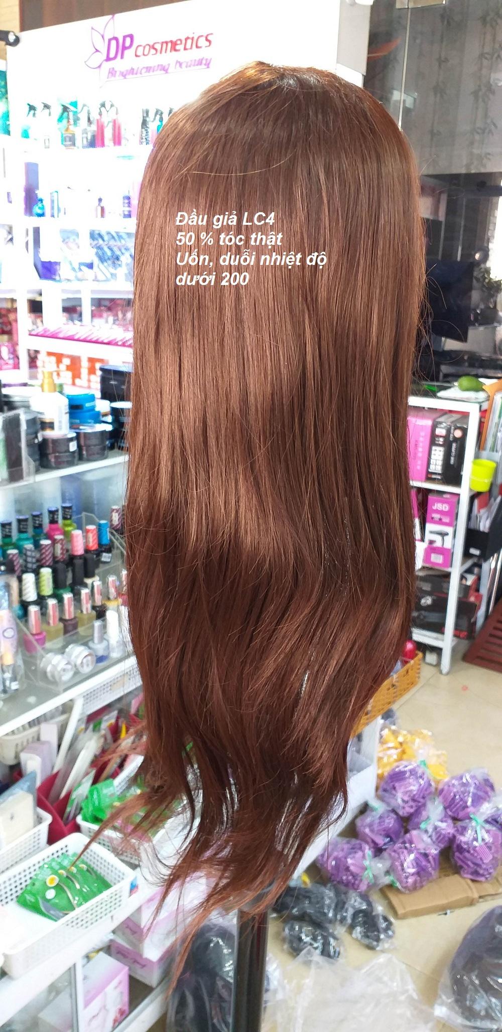 [HCM]Đầu tóc giả LC4 ( Đầu ken ) 50% tóc thật