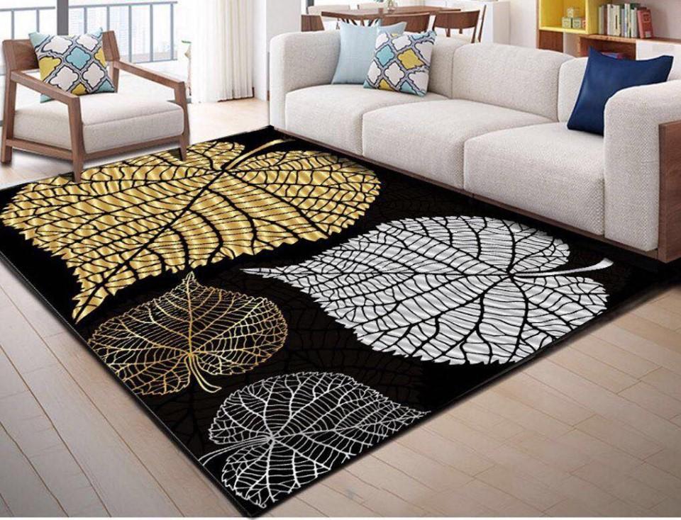 Thảm trải sàn phòng khách BALI sang trọng loại to KT 2m x 2.2m (họa tiết kẻ sọc caro lạ mắt)