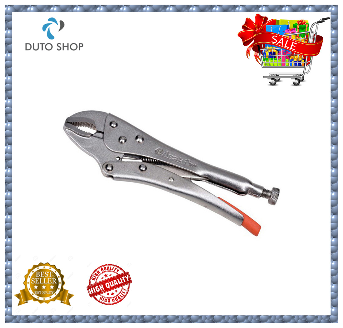 Kìm chết mỏ cong Asaki AK-8258 10 /250mm