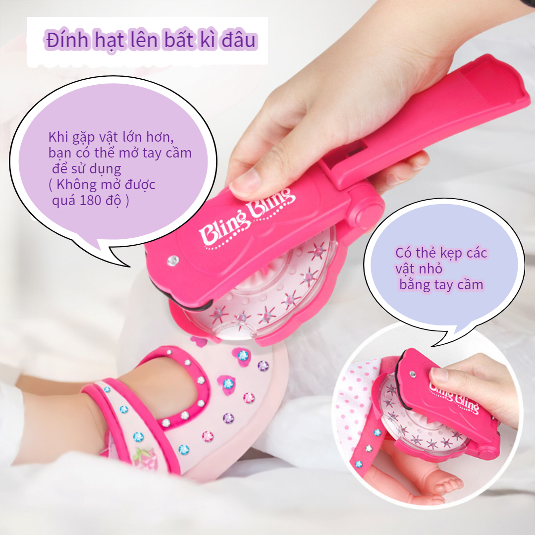 Máy Bấm Tóc Đính Đá Lấp Lánh