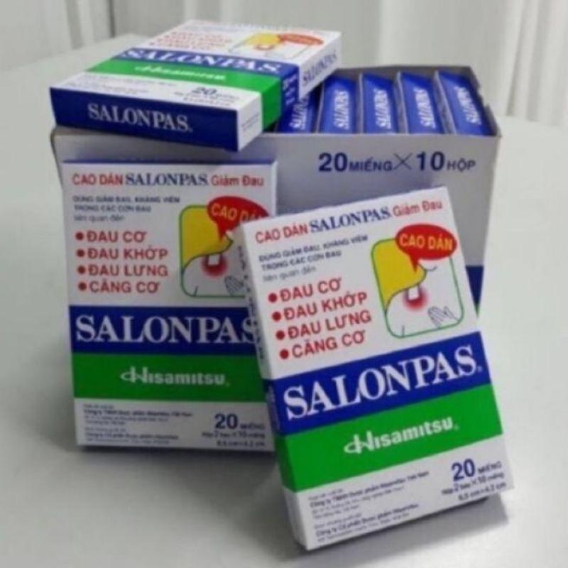 HỘP SALONPAS LỚN 200 MIẾNG GỒM 10 HỘP NHỎ×20 MIẾNG nhập khẩu