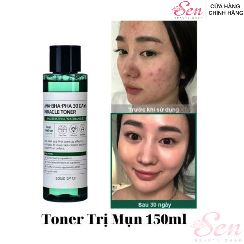 [HCM]Nước Hoa Hồng Some By Mi AHA-BHA-PHA 30 Days Miracle Toner 150ml