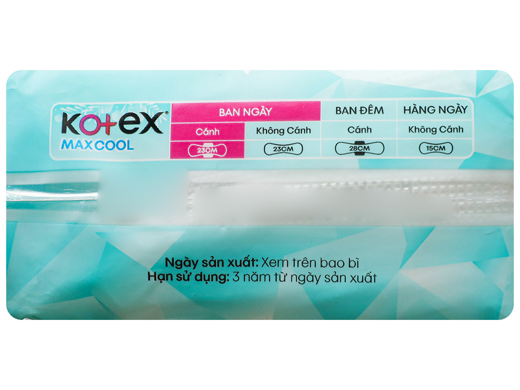 ( mẫu mới lavender) Băng vệ sinh Kotex Cool siêu mỏng cánh 8 miếng