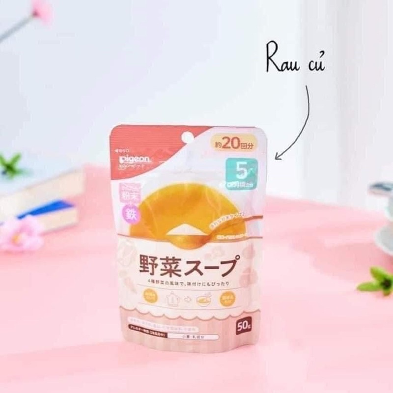 Bột nêm DASHI PIGEON Nhật Bản 5+ cho bé ăn dặm