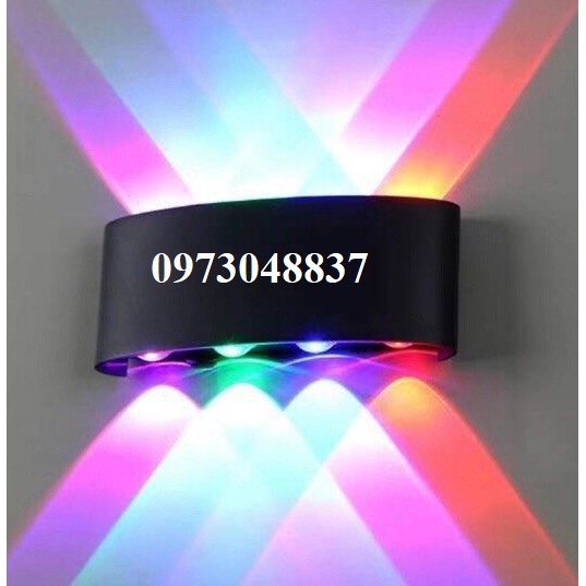 Đèn hắt tường LED 8 tia nhiều màu - Đèn hắt tường ngoài trời chống nước