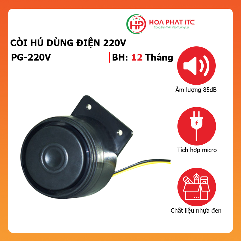 Còi hú PG-220V dùng điện 220v