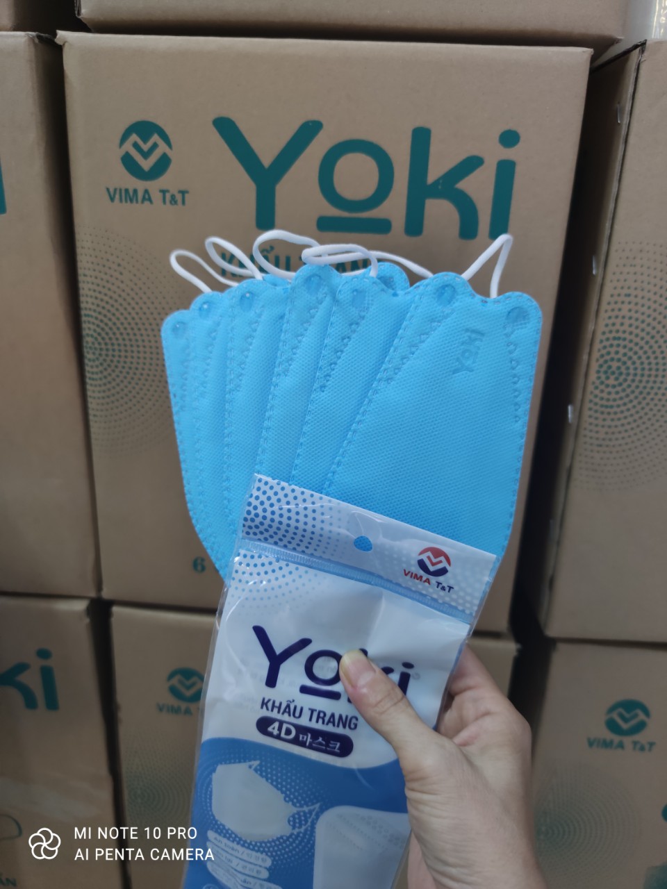 [HCM]Combo 10 bịch(6cai/bịch) Khẩu trang 4D Yoki.