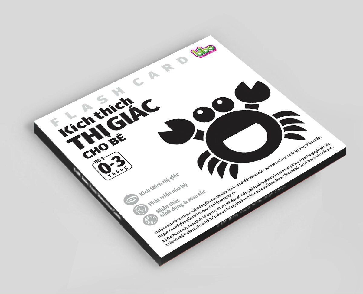 [FLASHCARD] Bộ Thẻ Kích Thích Thị Giác Cho Bé (từ 0-16 tháng tuổi)