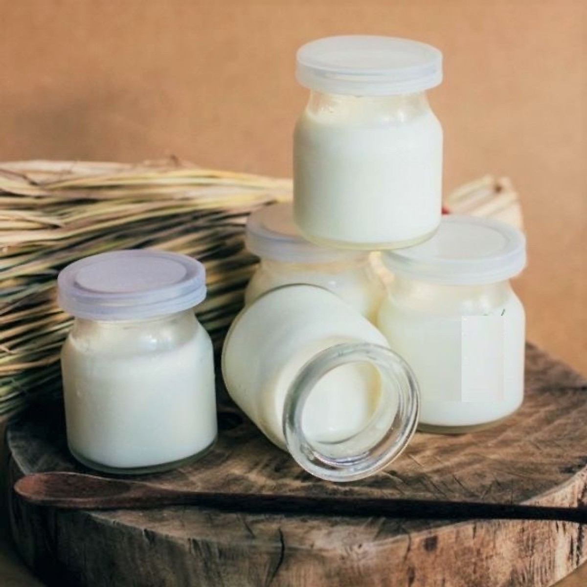 Combo 12 hũ thủy tinh làm sữa chua bánh flan pudding có nắp hàng vnclc