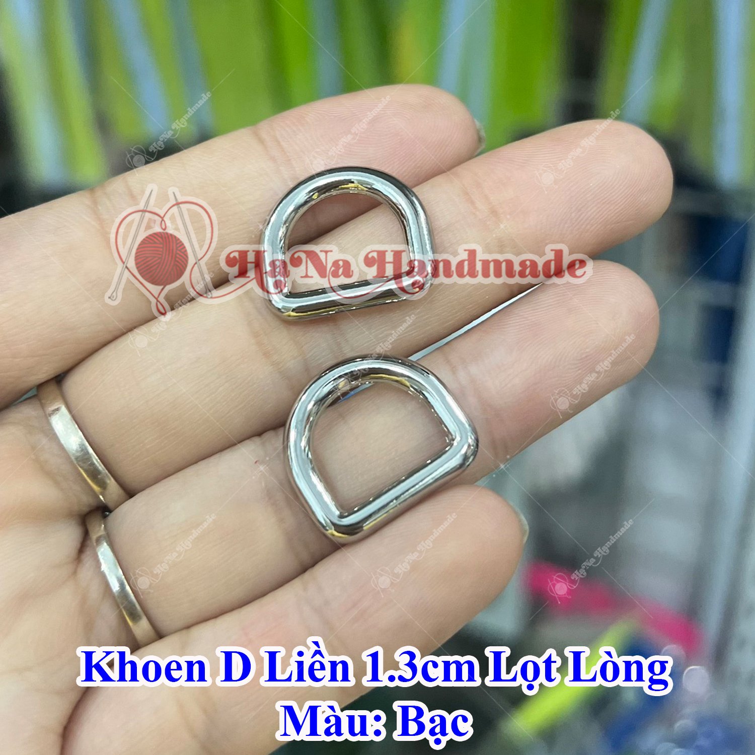 Khoen D liền lọt lòng 1.3cm làm túi xách