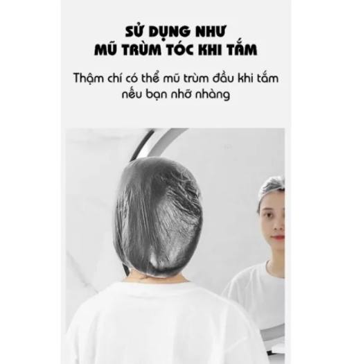 MÀNG BỌC THỰC PHẨM PE CÓ CHUN BỌC ĐỒ ĂN TÚI 100 CÁI