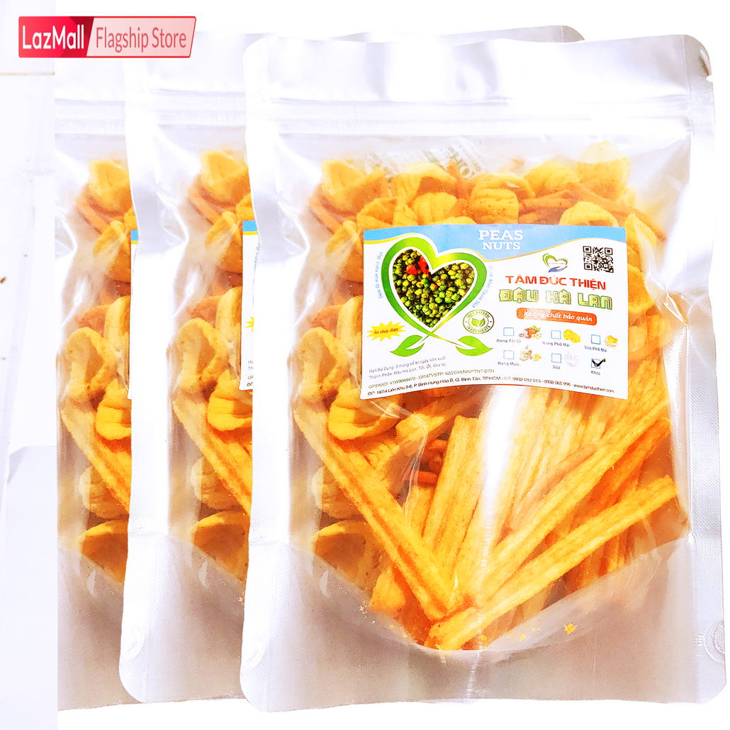 Combo 3 Túi ZIP Bánh Thập Cẩm Tứ Quý: Khoai Tây Phô Mai Que Vỏ Sò Bim Bim Đậu Hà Lan Túi ZIP 205GR Tâm Đức Thiện Thực Phẩm Đóng Gói Đóng Hộp Ăn Liền đồ ăn vặt Lazada bánh kẹo quà Tết