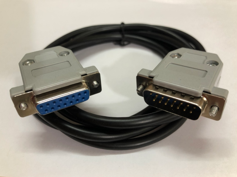 Cáp COM Nối Dài DB15 Đực Sang DB15 Cái dài 2M loại 2 rows (2 hàng) . Dùng cho máy CNC công nghiệp. Cáp kết nối cổng COM DB15 chân